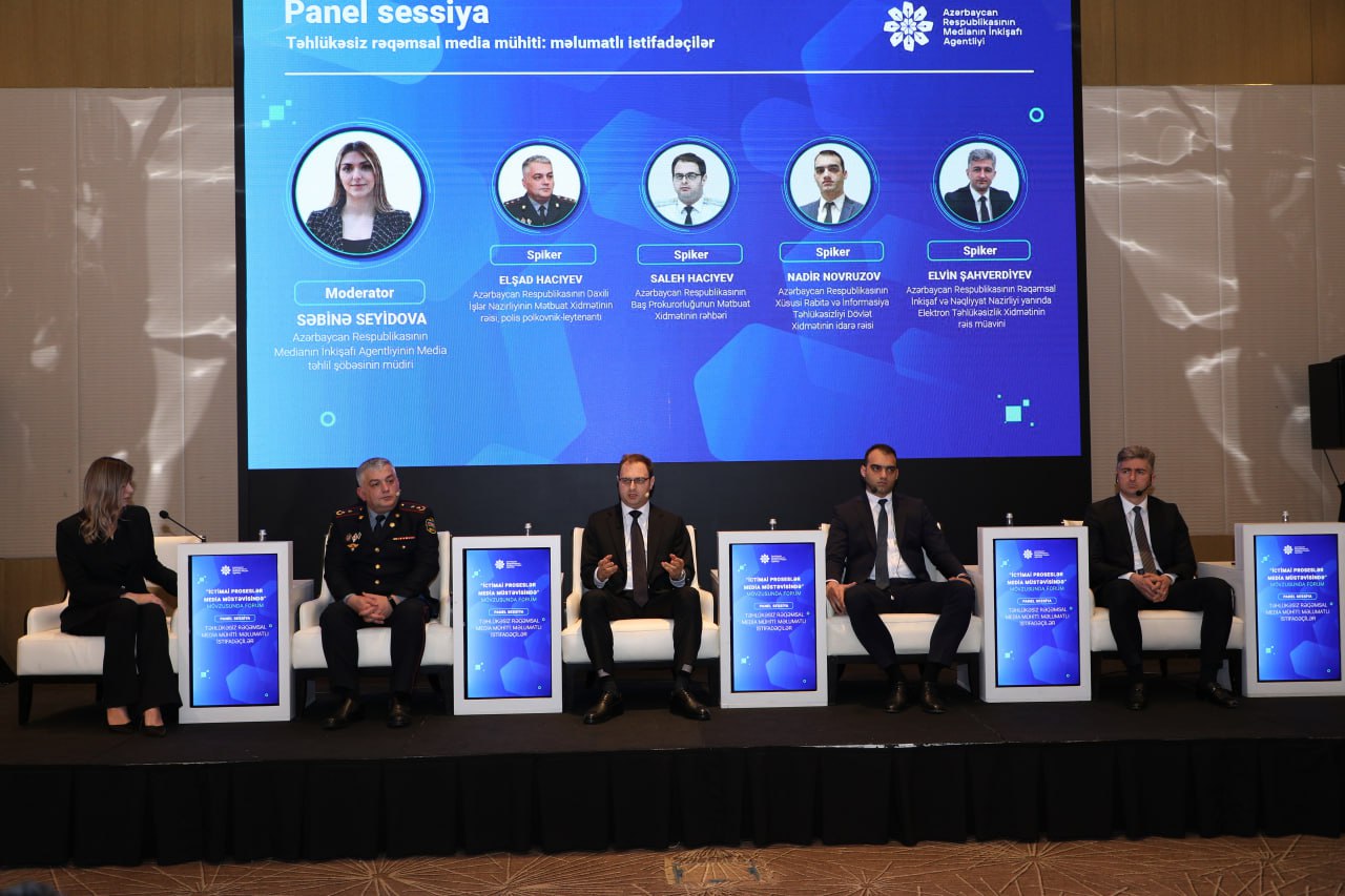 “Ictimai prosesler media mustevisinde” movzusunda II Forum “Tehlukesiz reqemsal media muhiti: melumatli istifadeciler” adli panel sessiya ile yekunlasib