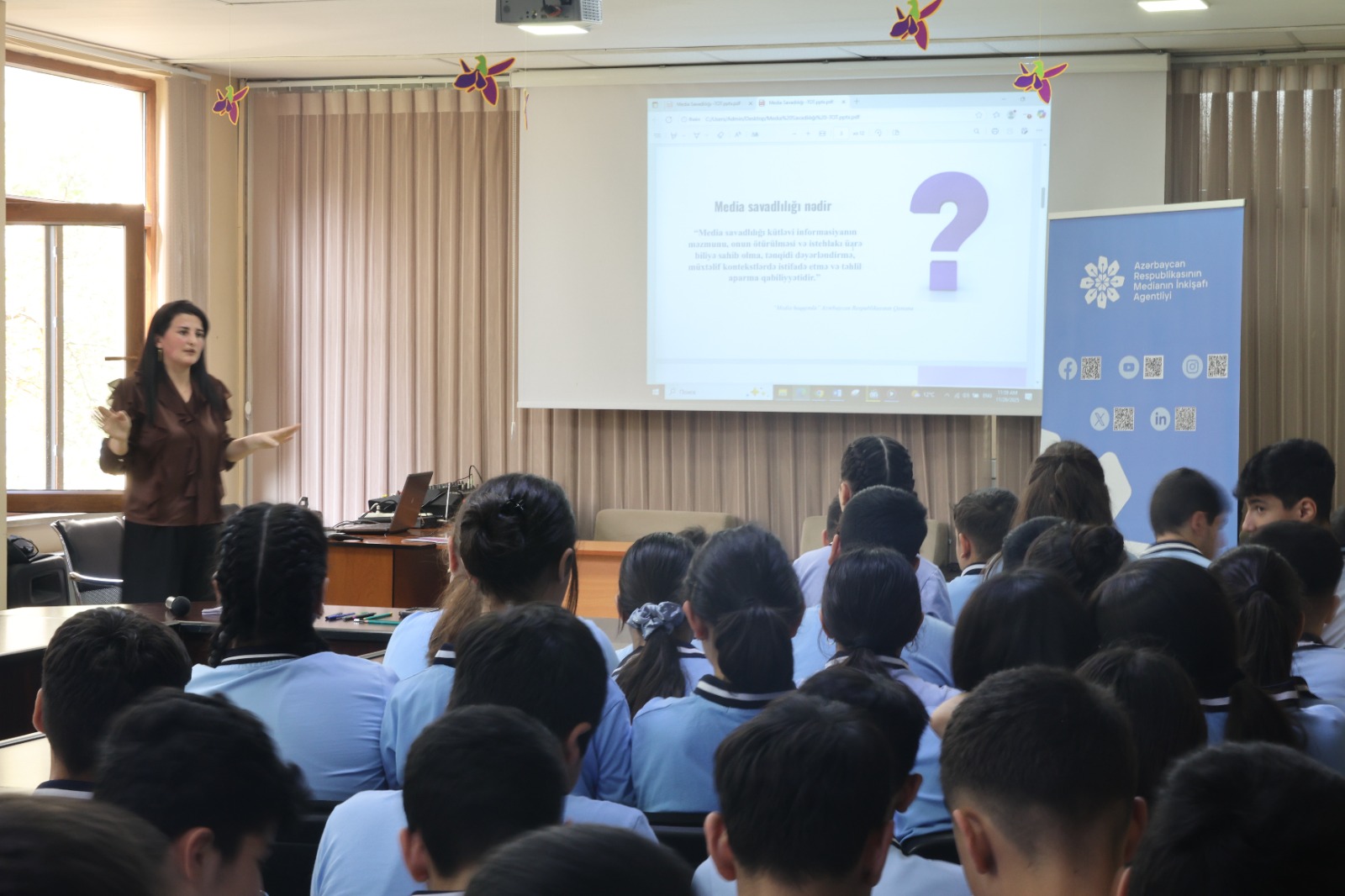 &ldquo;Media Savadliligi&rdquo; Heftesi cercivesinde Baki seheri uzre umumi tehsil muessiselerinde media savadliligi movzusunda melumatlandirma sessiyalari ve aciq dersler kecilib