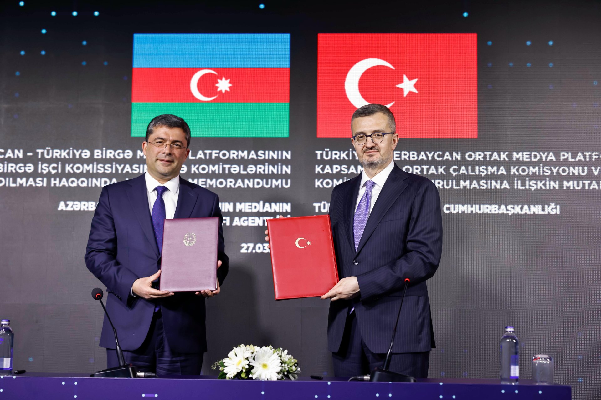 Azerbaycan Respublikasinin Medianin Inkisafi Agentliyi ile Turkiye Prezidenti Administrasiyasinin Ictimaiyyetle Elaqeler Departamenti arasinda Anlasma Memorandumu imzalanib
