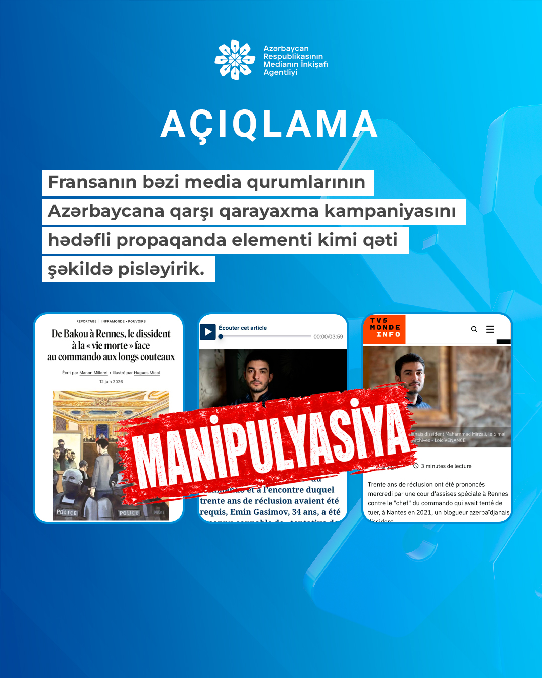 Azerbaycan Respublikasinin Medianin Inkisafi Agentliyinin aciqlamasi