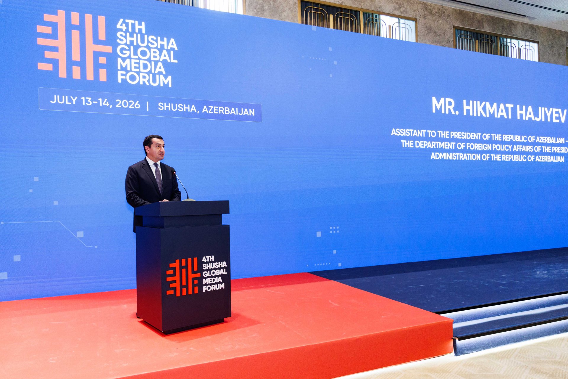Hikmet Haciyev: Qlobal medianin geleceyini muzakire etmek ucun Susa Forumundan daha uygun mekan tapmaq cetindir