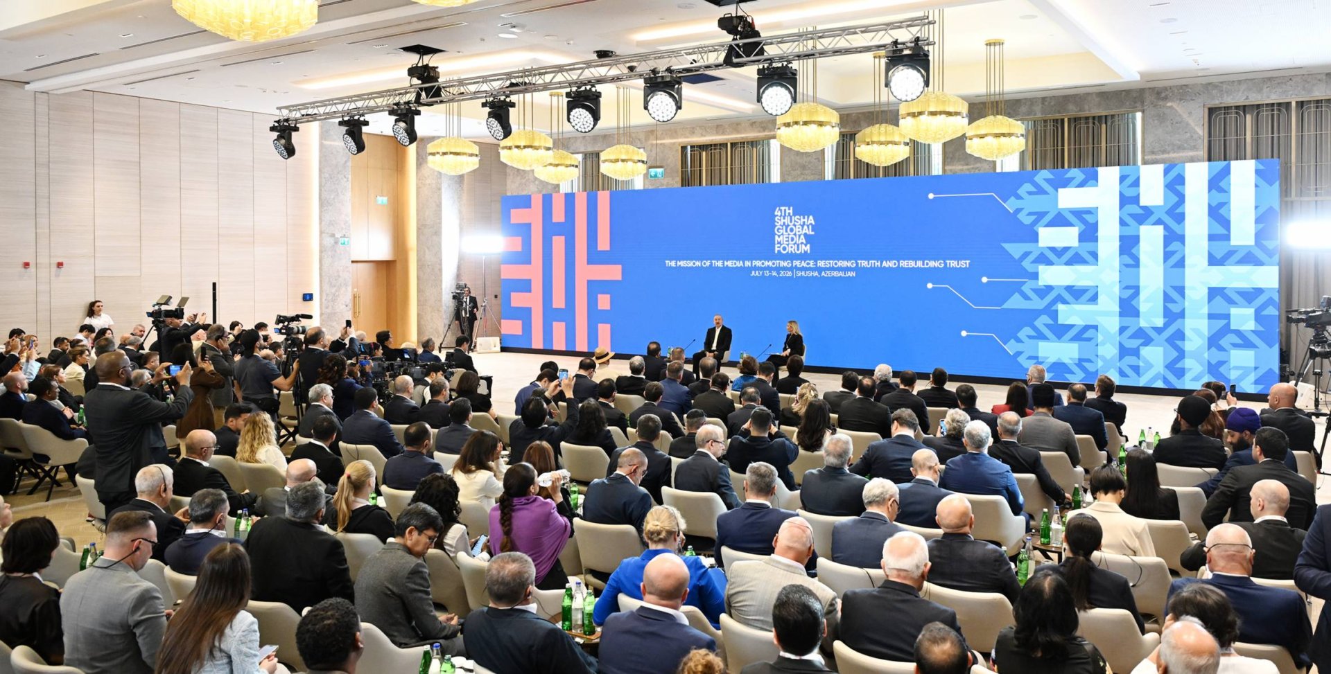 Ilham Eliyev IV Susa Qlobal Media Forumunun acilisinda istirak edir
