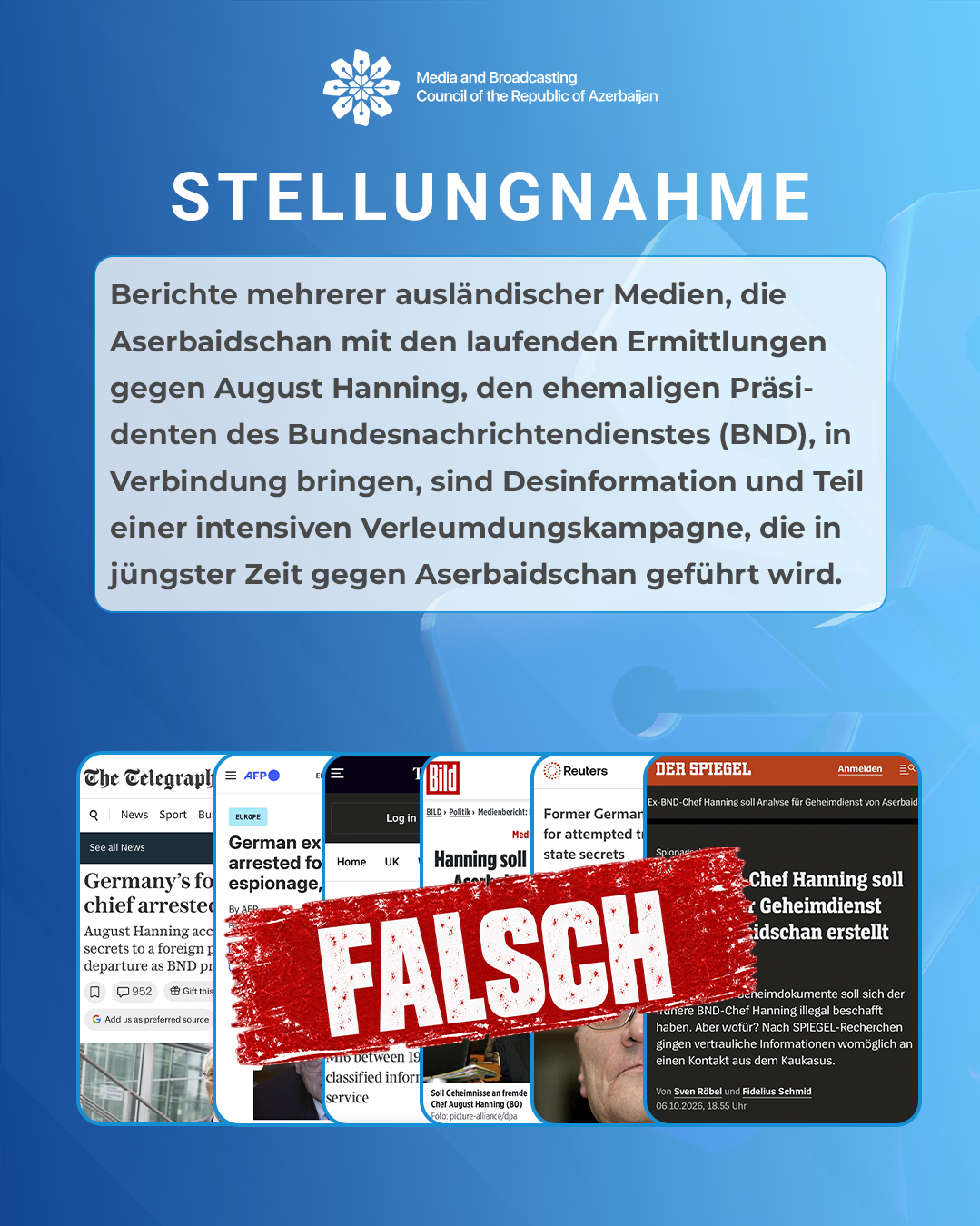Stellungnahme der Medien- und Rundfunkrat der Republik Aserbaidschan