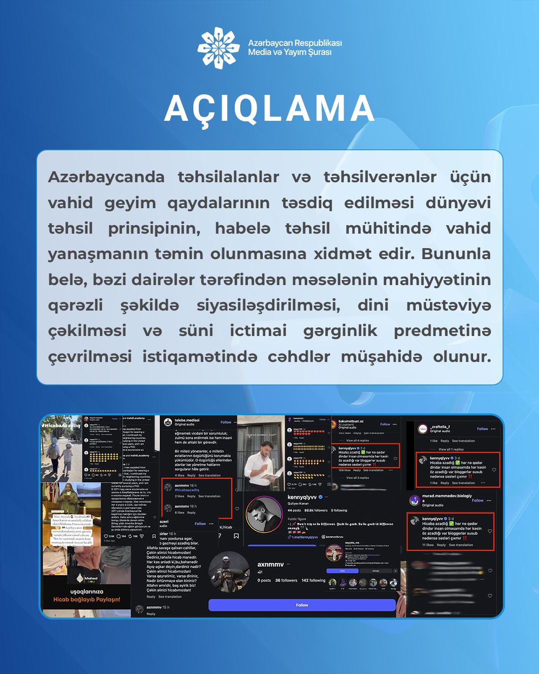 Azerbaycan Respublikasi Media ve Yayim Surasinin aciqlamasi