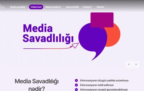 &ldquo;Media Savadliligi&rdquo; Heftesi cercivesinde Medianin Inkisafi Agentliyi terefinden &ldquo;medialiteracy.media.gov.az&rdquo; platformasinda onlayn kurs istifadeye verilib