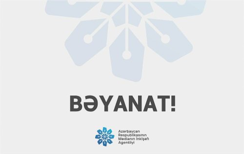 Azerbaycan Respublikasinin Medianin Inkisafi Agentliyinin beyanati