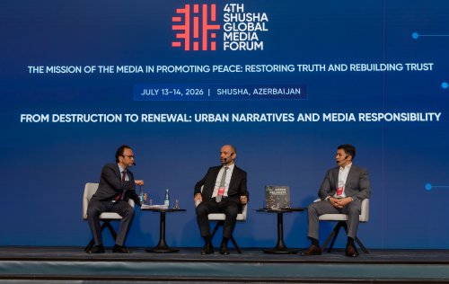 4-cu Susa Qlobal Media Forumunda &ldquo;Dagintidan dircelise: Sehersalma narrativleri ve media mesuliyyeti&rdquo; movzusunda panel muzakire kecirilib