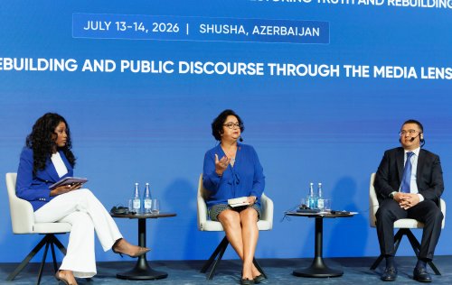 4-cu Susa Qlobal Media Forumunda &ldquo;Media obyektivinde sulh quruculugu ve ictimai diskurs&rdquo; movzusunda ilk panel muzakire kecirilib